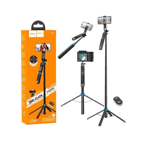 Hoco Tripod Phone Holder K22 Handy for Live Broadcast with Remote Control Black